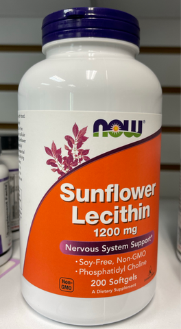 Sunflower Lecithin 1200mg #200 Soft Gels